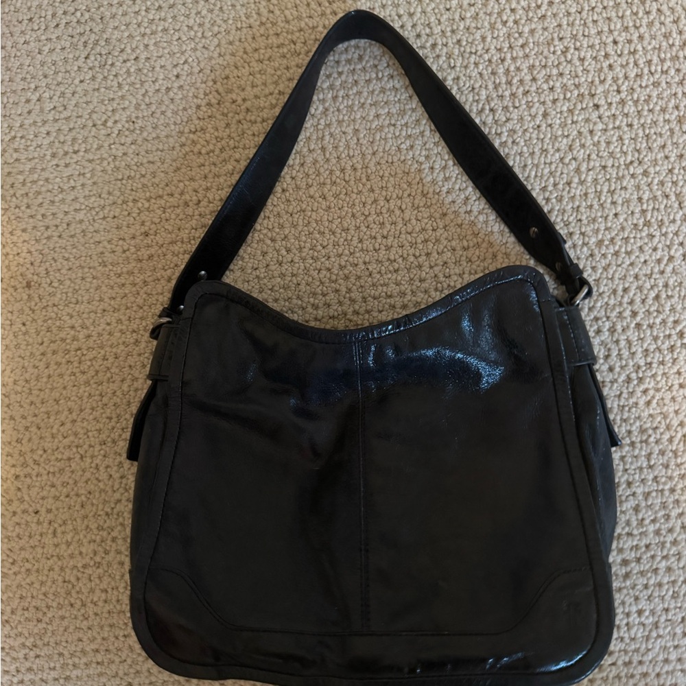Frye Black Leather Shoulder Bag